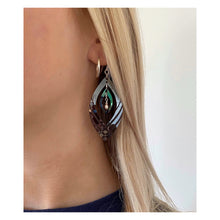 Indlæs billede til gallerivisning Oyster øreringe grafitsølv - sæt