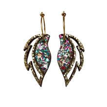 Indlæs billede til gallerivisning Verdens Skove Creoler - Confetti & Golden Glitter