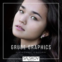 Indlæs billede til gallerivisning Small Wings Nude & Golden Glitter ørestikker