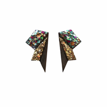 Indlæs billede til gallerivisning Big Wings Confetti & Golden Glitter - ørestikker